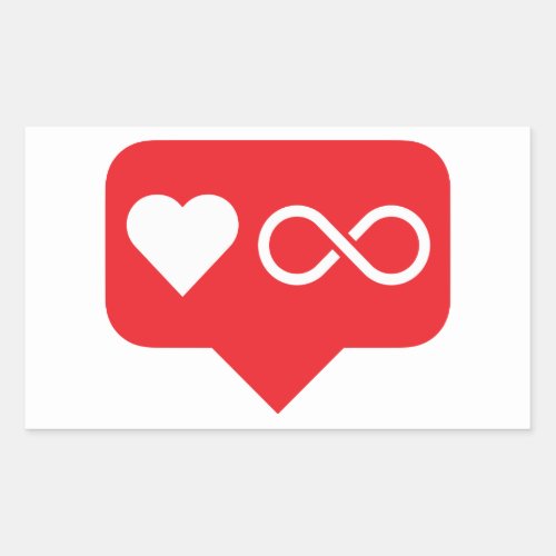 INFINITE LOVE Instagram likes notification Rectangular Sticker