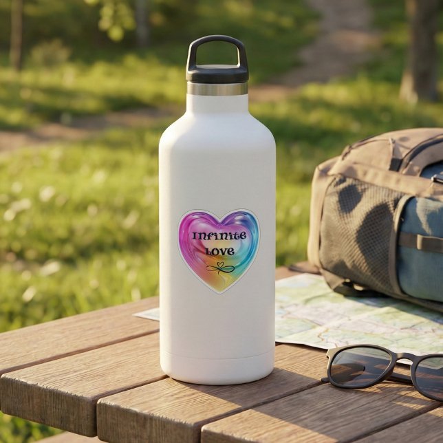 Infinite Love Rainbow Heart Die-Cut Sticker (Creator Uploaded)