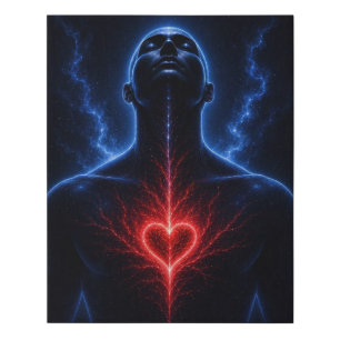 Infinite Love – Spiritual Heart Energy Canvas Art