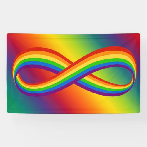 Infinite Love Symbol Rainbow Cool Infinity Pride B Banner