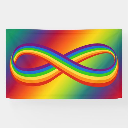 Infinite Love Symbol Rainbow Cool Infinity Pride Banner