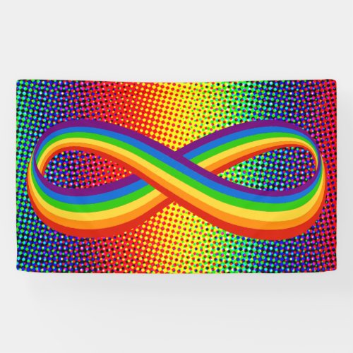 Infinite Love Symbol Rainbow Cool Infinity Pride Banner