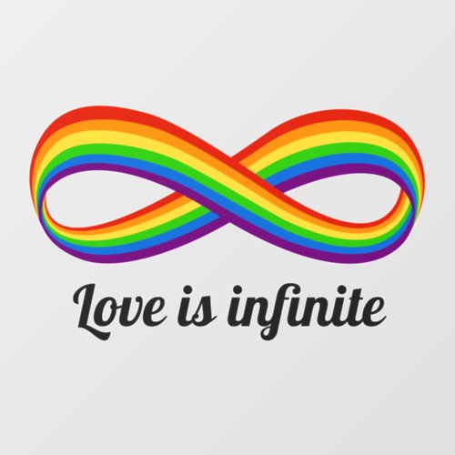 Infinite Love Symbol Rainbow Cool Infinity Pride W Wall Decal