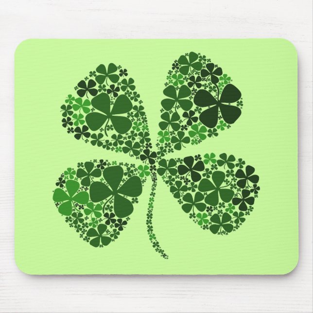 Infinite Luck 4-leaf Clover Mouse Pad (Front)