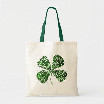 Infinite Luck 4-leaf Clover Tote Bag by Shamrockz at Zazzle