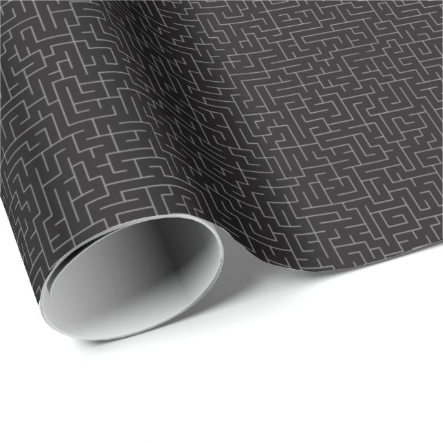 Infinite Maze Gift Wrapping Paper - Classic Dark (Roll Corner)