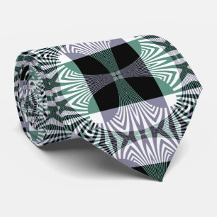 Infinite Mirage of Four-Petal Glass Shine Mandala Neck Tie