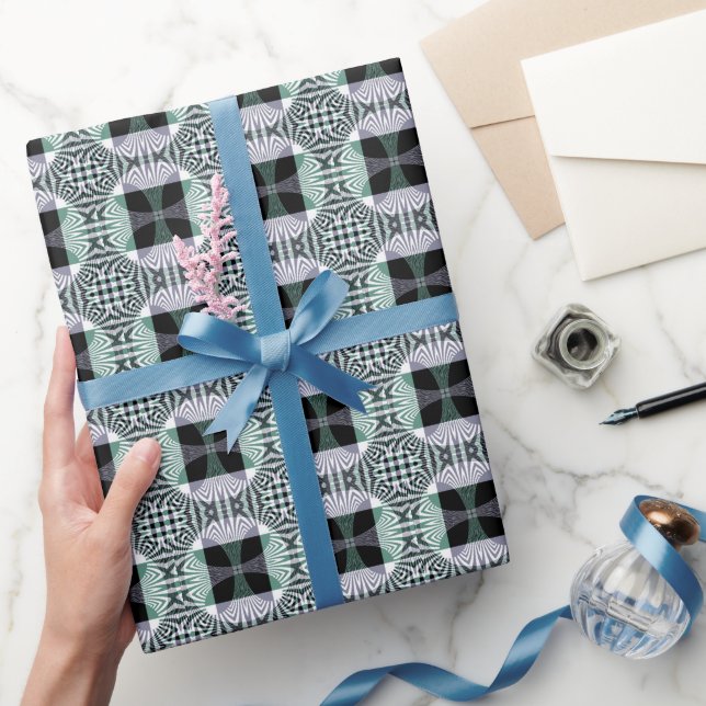 Infinite Mirage of Four-Petal Glass Shine Mandala Wrapping Paper (Gifting)