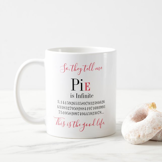 Infinite Pie Pi Day Coffee Mug (With Donut)