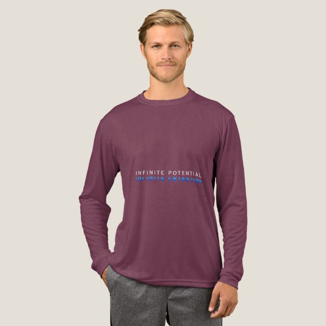 Infinite Potential Glitch Long Sleeve Tri-Blend Shirt (Full Front)