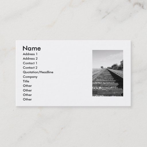Customizable Infinite Railroad Business Card
