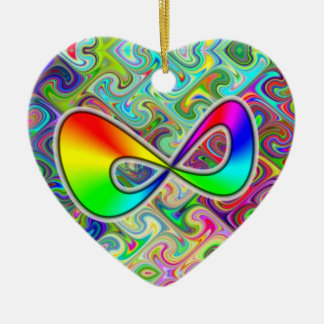 Infinite Rainbow Ceramic Ornament