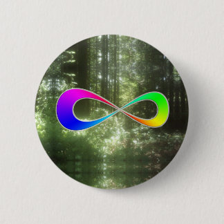 Infinite rainbow Forest Button