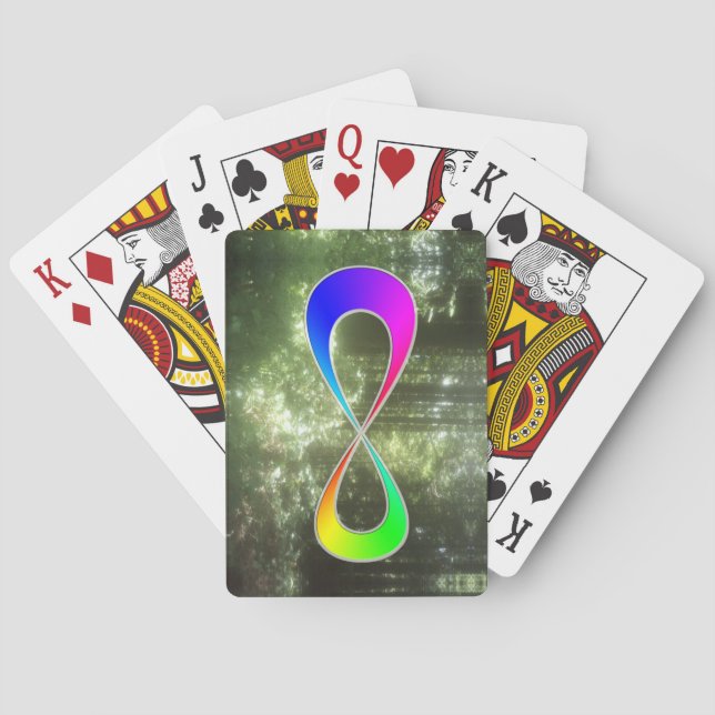 Infinite rainbow Forest Poker Cards (Back)