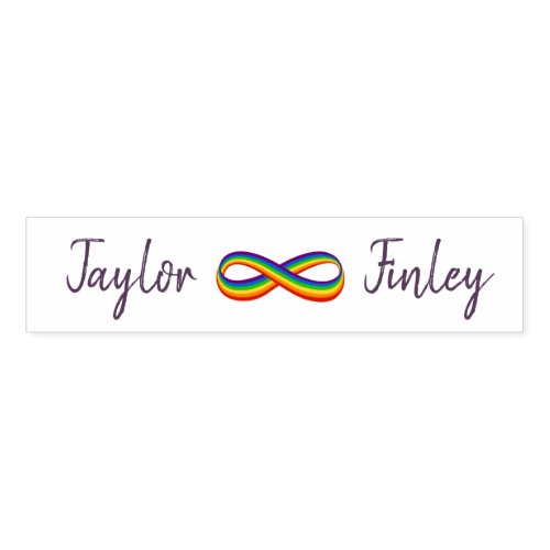 Infinite Rainbow Love Symbol Custom Gay Pride Napkin Bands