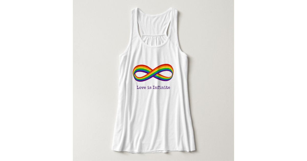 Infinite Rainbow Love Symbol Custom Gay Pride Tank Top | Zazzle