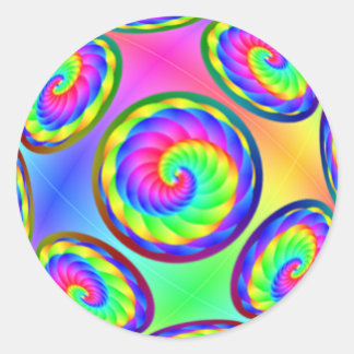 Infinite Rainbow Spirals Sticker