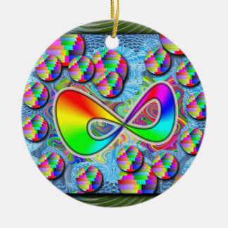 Infinite Rainbows Ceramic Ornament