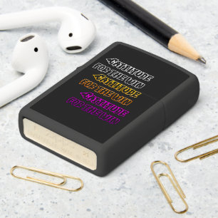 Infinite Reflections Cattitude For The Win Zippo Lighter