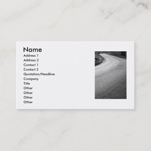 Customizable Infinite Road Business Card