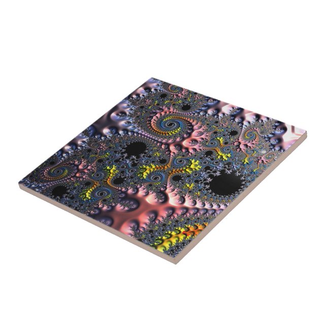 Infinite Spiral Realms Ceramic Tile (Side)