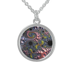 Infinite Spiral Realms Sterling Silver Necklace