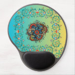Infinite Splendor – Green Mehndi Floral Design Gel Mouse Pad