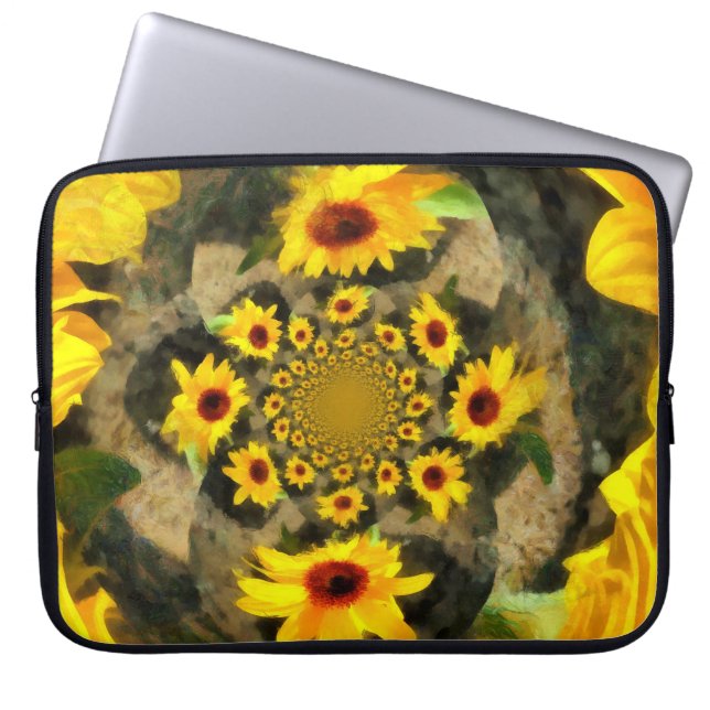 Infinite Sunflowers Laptop Sleeve (Front)