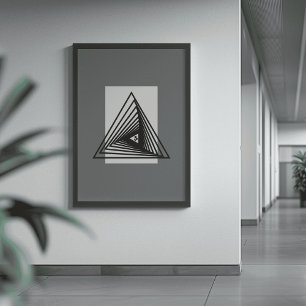 Infinite Triangles Minimalist Poster