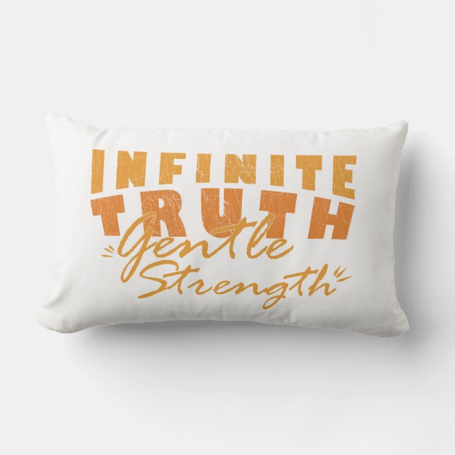 Infinite Truth, Gentle Strength Throw Pillows (Front)