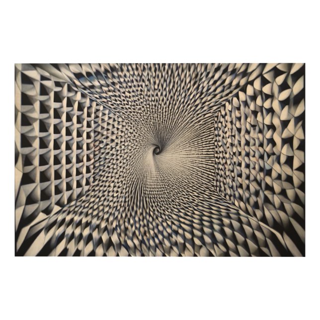 Infinite Vortex Wood Wall Art (Front)