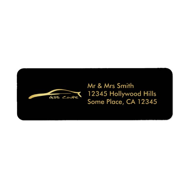 Infiniti G35 Coupe (Gold) Label (Front)