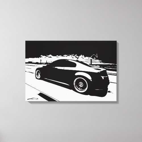 Infiniti G35 Coupe Rolling Shot Canvas Print