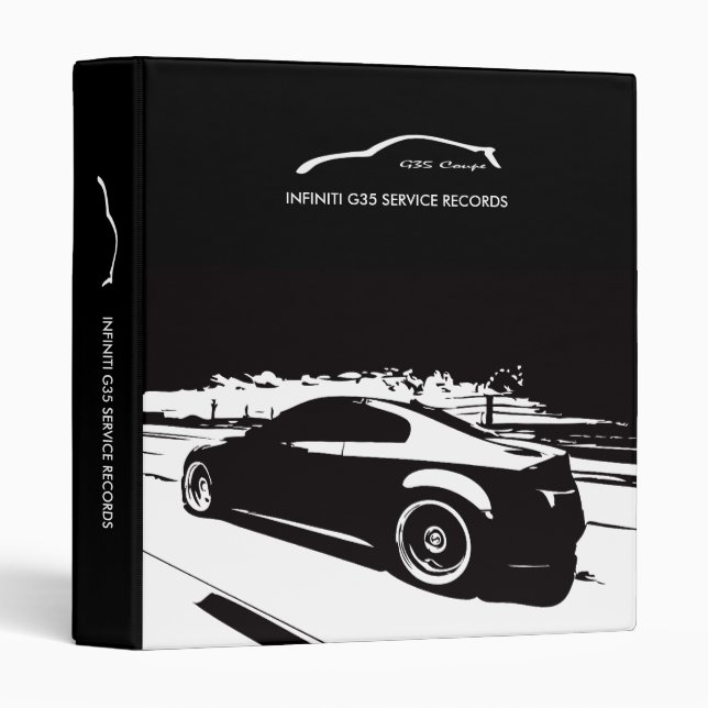 Infiniti G35 Coupe Service Records Binder Folder F (Front/Spine)
