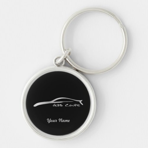 Infiniti G35 Coupe Silver Silhouette Keychain