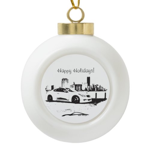 Infiniti G37 Ceramic Ball Christmas Ornament