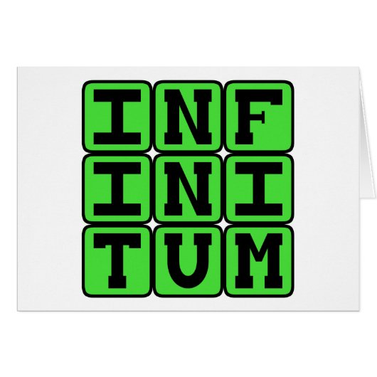 Infinitum, Infinity, Latin Phrase Cards (Front Horizontal)