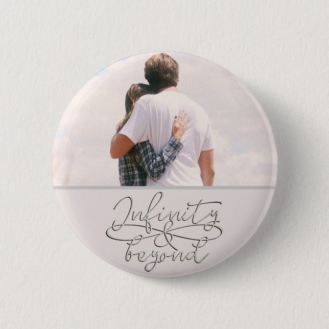 Infinity and Beyond Love Couples Endless Forever Button (Front)