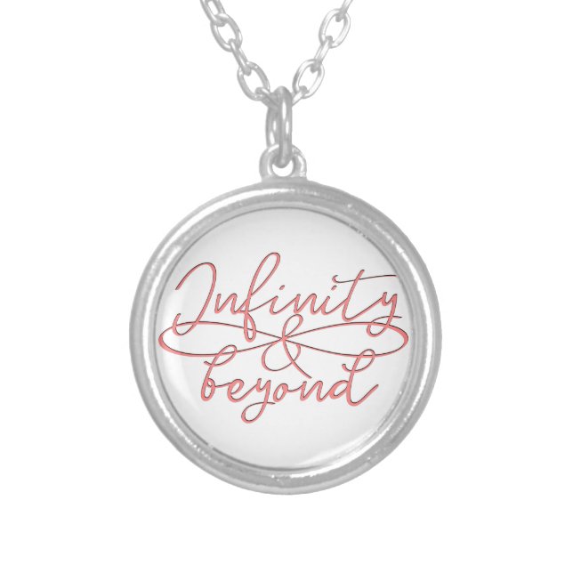 Infinity & beyond, eight symbols of eternal silver plated necklace (Front)