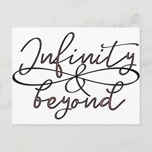 Infinity  beyond endless love couples typo postcard