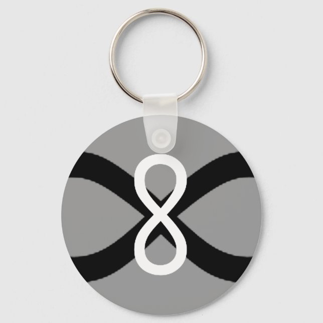 Infinity Black&White Keychain (Front)
