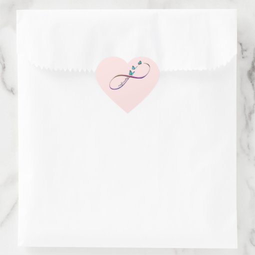 infinity butterflies heart sticker | Zazzle