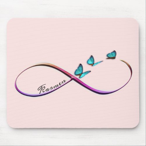 infinity butterflies mouse pad