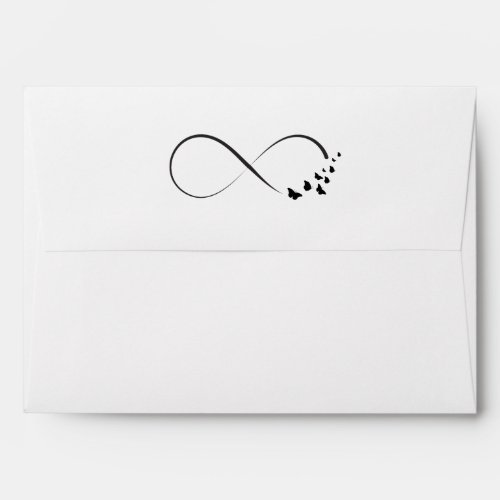Infinity  butterfly symbol envelope
