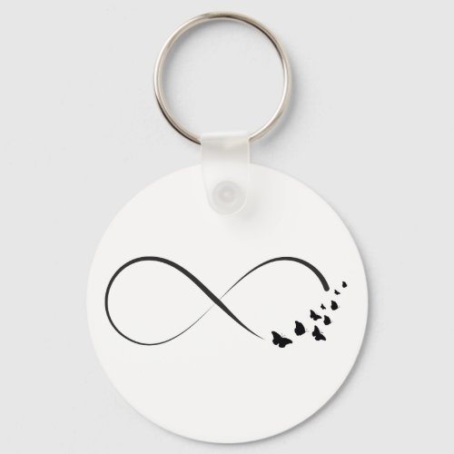 Infinity  butterfly symbol keychain