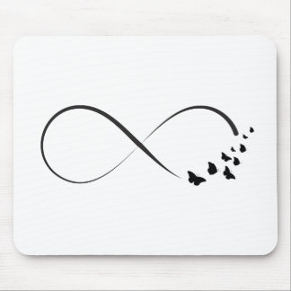 Infinity  butterfly symbol mouse pad