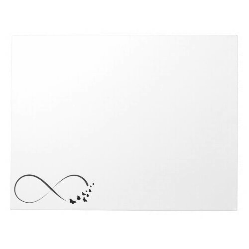 Infinity  butterfly symbol notepad