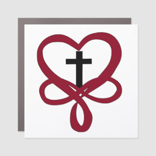 Infinity Christian Cross Car Magnet