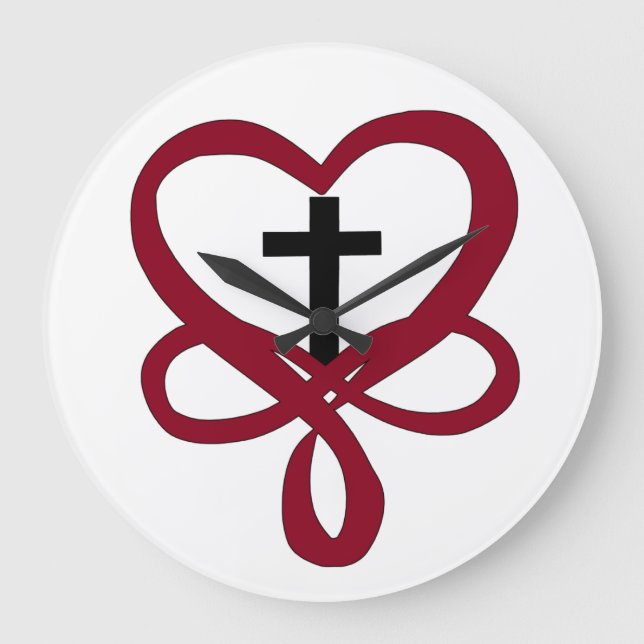 Infinity Christian Cross Large Clock (Front)