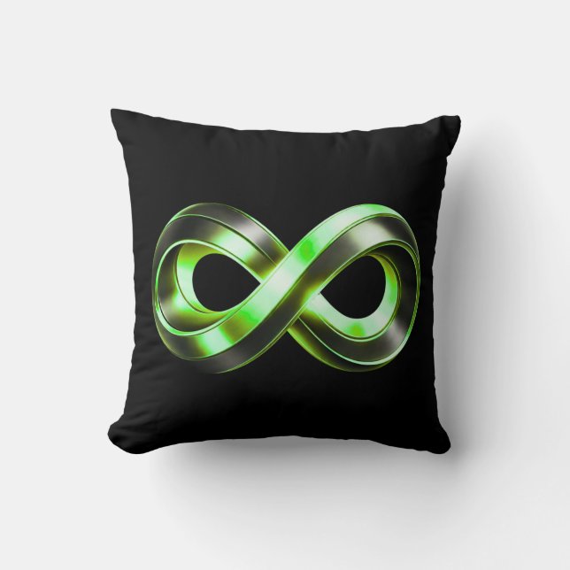 Infinity Core Emblem Accent Luxury Abstract Decor Throw Pillow (Front)